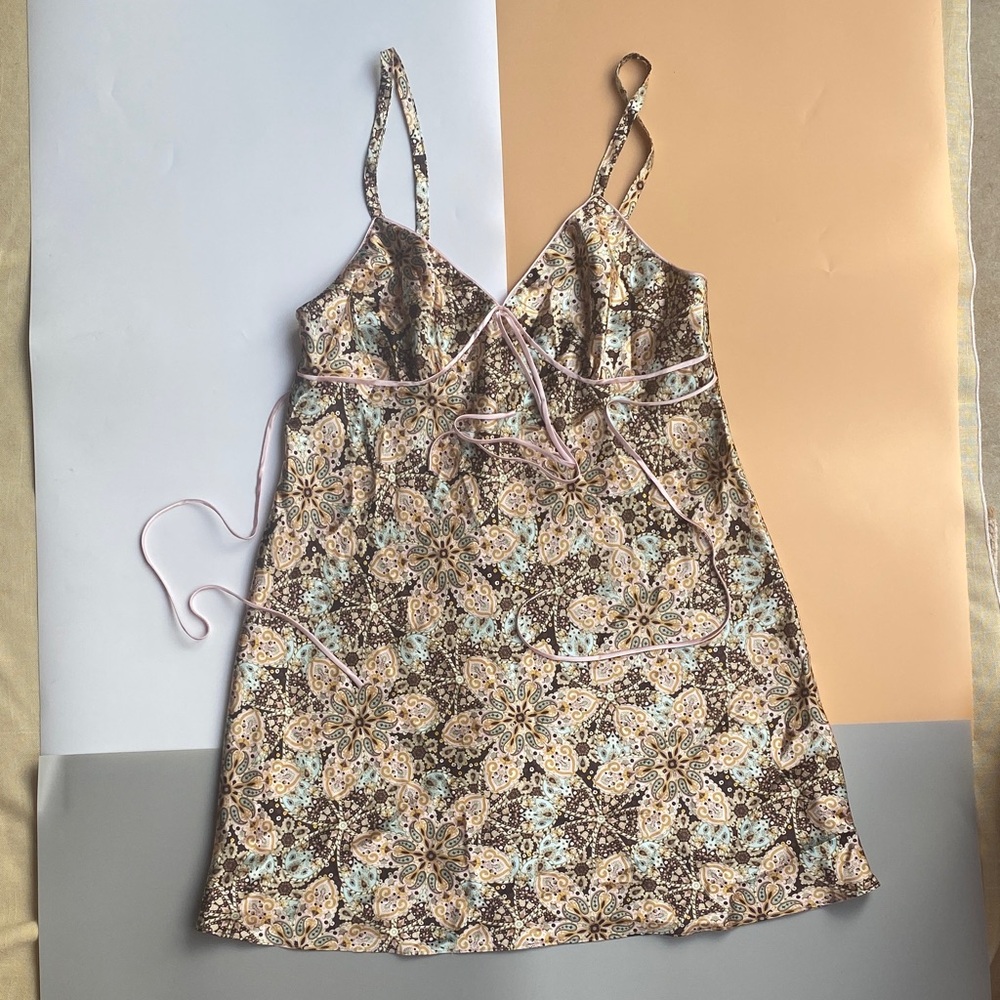 Adonna Paisley Chemise in Brown and Cream